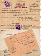 VP20.861 - LAON 1954 - Ordre De Mission - Lt De Réserve Du Génie J. SAINT JOHN De CREVECOEUR à CLACY ET THIERRET - Documents