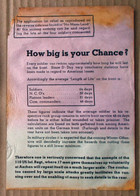 Deutsche Flugblatt Propaganda - Deutschland-nach-Allierte Soldaten - "How Big Is Your Chance?" German Propaganda Leaflet - 1939-45