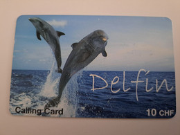 ZWITSERLAND  CHF 10,-  PREPAID CARD  DELFIN      FINE USED CARD **11894** - Suisse