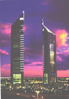United Arab Emirates:Dubai, Emirates Towers By Night - United Arab Emirates