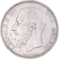 Monnaie, Belgique, Leopold II, 5 Francs, 5 Frank, 1868, TTB+, Argent, KM:24 - 5 Francs