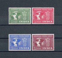 INDIA 1949 75 ANNIV U.P.U. SYMBOLS ASOKA PILLAR COMPLETE SET OF 4V MNH - Neufs