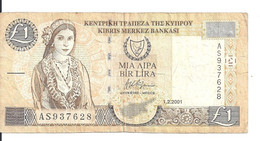 CHYPRE 1 POUND 2001 VF P 60 C - Cyprus