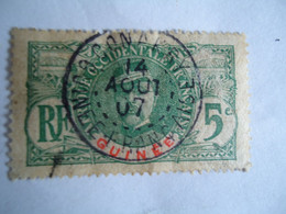 GUINEA FRENCH   USED STAMPS    1906  WITH POSTMARK     CONAKRY 1907 - Autres & Non Classés