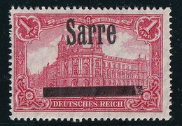 Sarre N°17 - Variété Surcharge Déplacée - Neuf * Avec Charnière - TB - Unused Stamps