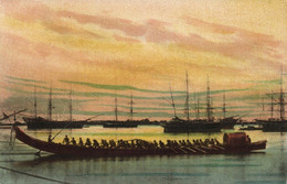 Burma, RANGOON, Boat Race In The Harbour (1910s) Italian Mission Postcard - Myanmar (Burma)