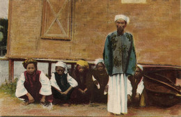 Burma, Karen Leader With Followers (1910s) Italian Mission Postcard - Myanmar (Burma)