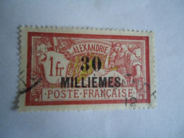 ALEXANDRIA  FRANCE USED   STAMPS  OVERPRINT 30/1FR - Altri & Non Classificati