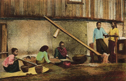 Burma, Burmese Women Piling Rice (1910s) Italian Mission Postcard - Myanmar (Burma)