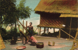 Burma, Burmese House (1910s) Italian Mission Postcard - Myanmar (Burma)