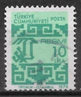 Turkey 1978. Scott #O149 (U) Official Stamps, Numeral Of Value (10) - Timbres De Service