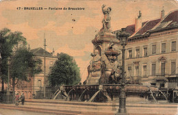 CPA Belgique - Bruxelles - Fontaine De Brouckère - Animé Et Colorisé - Circulé En 1912 - Squares