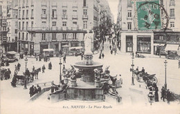 CPA France - Loire Atlantique - Nantes - La Place Royale - Animée - Oblitérée 1922- Artaud Et Nozais Edit. - Calèche - Nantes