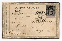 !!! CARTE PRECURSEUR PRIVEE COMMENTRY FOURCHAMBAULT, CACHET DE IMPHY DU 19/5/1879 - Vorläufer