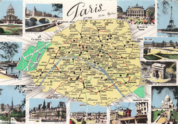 Map Postcard Paris Metro - Cartes Géographiques