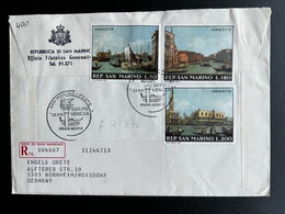 SAN MARINO 1971 REGISTERED LETTER TO BORNHEIM GERMANY - Cartas & Documentos