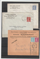 3 Enveloppes, Année 1932-38, - 1906-38 Sower - Cameo