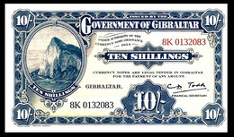 # # # Banknote Gibraltar 10 Shillings 1934 UNC (offizieller Nachdruck) # # # - Gibraltar