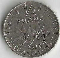 Pièce De Monnaie 50 Centimes Semeuse 1976 - 50 Centimes