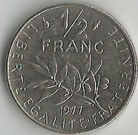 Pièce De Monnaie 50 Centimes Semeuse 1977 - 50 Centimes