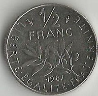 Pièce De Monnaie 50 Centimes Semeuse 1987 - 50 Centimes