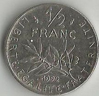 Pièce De Monnaie 50 Centimes Semeuse 1992 - 50 Centimes