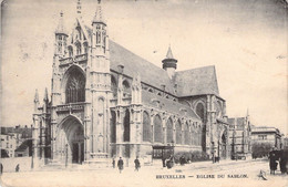 CPA Belgique - BRUXELLES - EGLISE Du SABLON - Animée - Taxe - Monumentos, Edificios