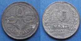 NETHERLANDS - 10 Cents 1943 "3 Tulips" KM# 173 Wilhemina (1890-1948) - Edelweiss Coins - 10 Cent