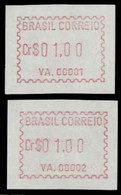 Brazil 1981 RHM-SE-2 Automat Stamp Frama Number VA.00001 E VA.00002 Machine Franking Label Unuseds - Franking Labels