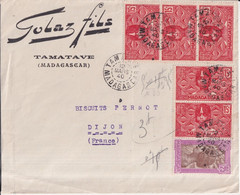 MADAGASCAR - 1940 - BEL AFFRANCHISSEMENT Sur ENVELOPPE De TAMATAVE => DIJON - Covers & Documents