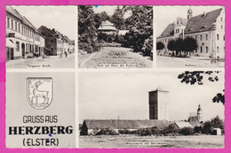 283551 / Germany - Bad Herzberg (Elster) - Torgauer Strasse Park Am Haus Der Kultur Rathaus Wasserturm Mit Sternwarte PC - Herzberg