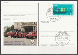 BRD Ganzsache1994 PSo33 Messe Essen Ersttagsstempel 5.5.94 WEIDEN OBERPF (d2702)günstige Versandkosten - Postkarten - Gebraucht