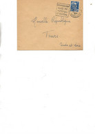 LETTRE AFFRANCHIE N° 886  AVRC OBLITERATION DAGUIN "GP PRESSIGNY MUSEE PRE-HISTORIQUE ET CHATEAU - I ET L -ANNEE 1954 - Mechanical Postmarks (Other)