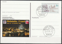 BRD Ganzsache1993 PSo31 PHILATELIA-T'cart93 Köln Ersttagsstempel 14.10.93 WEIDEN OBERPF (d3060)günstige Versandkosten - Postkarten - Gebraucht