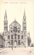 CPA France - Marne - Reims - Eglise Saint Remi - Grand Portrait - Animée - Architecture Gothique - Rosace - Tour - Reims