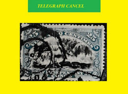 1894 CONGO FREE STATE / ETAT IND. DU CONGO : (octogonal) LEOPOLDVILLE TELEGRAPH CANCEL ON EIC 022 BLUE FALLS - Telegrams