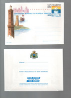 303EML - SAN MARINO 1992, Aerogrammi : Lotticino Di Dieci Esemplari Dell'expo Di Filatelia Tematica - Entiers Postaux
