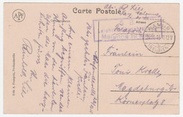 Carte-vue (Profondeville) En Franchise "Feldpost" O D'occup. Libramont + Cachet Service De Santé Vers  Magdebourg (1915) - Portofreiheit