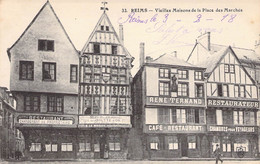 CPA France - Reims - Vieilles Maisons De La Place Des Marches - Le 3 Février 1918 - Café - Restaurant René Ternand - Reims