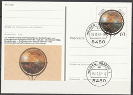 BRD Ganzsache1992 PSo29 Briefmarkenbörse Sindelfingen Ersttagesstempel 15.10.92 WEIDEN OBERPF(d2780)günstiger Versand - Postkarten - Gebraucht