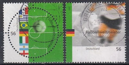 GERMANY Bundes 2258-2259,used,falc Hinged,football - Gebraucht