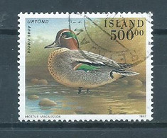1997 Iceland Duck,ente,eend,birds,oiseaux 500.00 Used/gebruikt/oblitere - Used Stamps