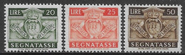 San Marino 1945 Segnatasse Stemma 3val Sa N.S78-S80 Nuovi MH * - Strafport