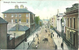 COLOURED POSTCARD - BISHOPS STREET - LONDONDERRY - UNPOSTED - Londonderry