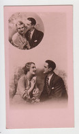 Sexy Young Lady, Handsome Guy Fantastic Love Romantic Couple Vintage 1930s Mini Photo Postcard 6.2x10.9cm. (960) - Saint-Valentin