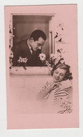 Sexy Young Lady, Handsome Guy Fantastic Scene Love Romantic Couple Vintage 1930s Mini Photo Postcard 6.3x10.7cm. (961) - Saint-Valentin