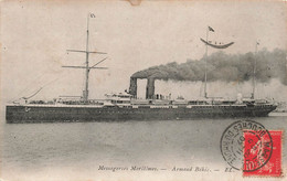 CPA Bateau - Messagerie Maritimes - Armand Béhic - EL - Carte Oblitérée A Marseilles En 1907 - Paquebots