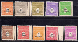 FRANCE 1945 TRIUMPHAL ARC FRANCIA ARCO DI TRIONFO SERIA COMPLETA SET MNH - 1944-45 Arco Del Triunfo