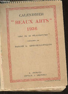 Calendrier "Beaux-Arts" 1936 - Mme Lefrançois-Pillion L. - 1936 - Agendas & Calendriers
