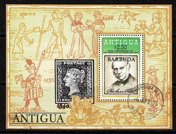 Antigua 1979 Rowland Hill Anniversary Minisheet Used - Rowland Hill